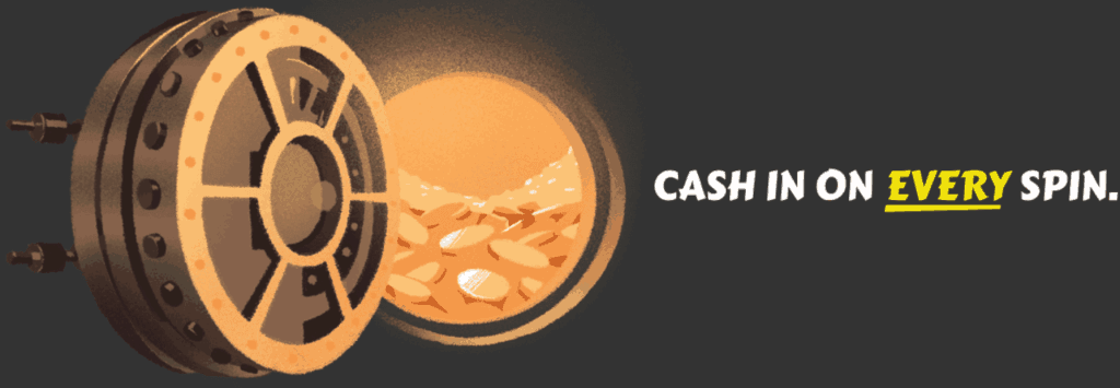 Holvi toiminto - cash in every spin