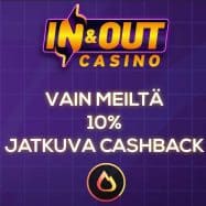 in and out casino eksklusiivinen cashback