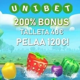 Unibet Casinon 200% talletusbonus